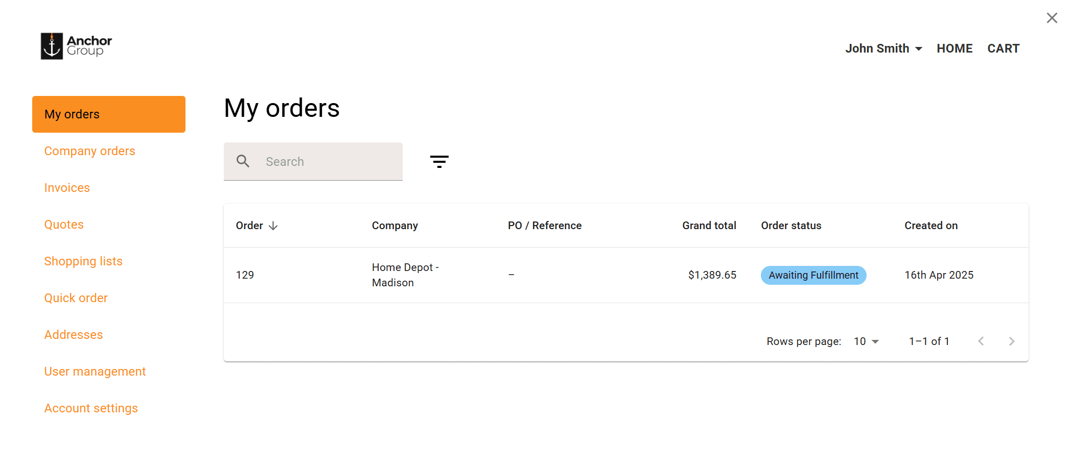 A buyer portal for native features.