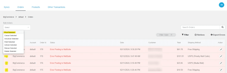 Retrying multiple order syncs.
