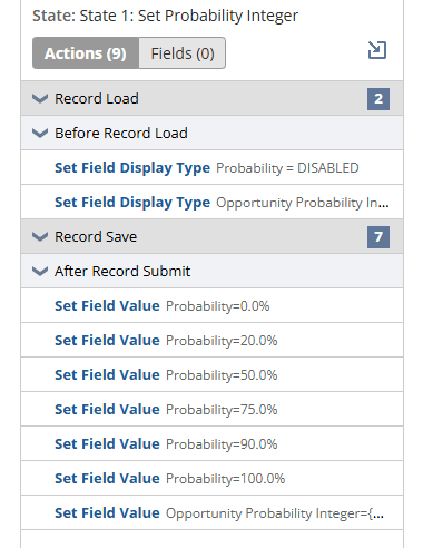 NetSuite state set probability integer.