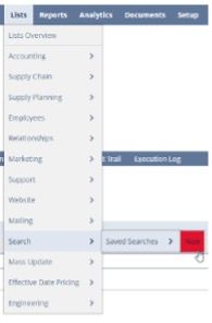 Steps to save a search navigation.