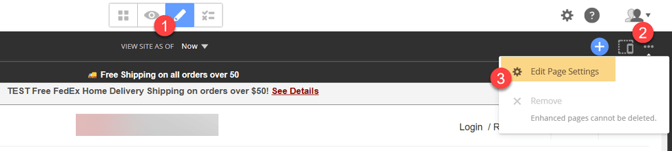 SMT edit page settings NetSuite.