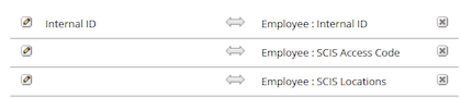 Employee CSV import field mapping SCIS.