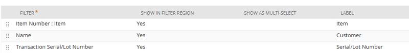 NetSuite filter show in region show as multiple select label.