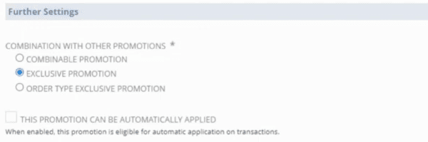 SuitePromotion further settings tutorial example.