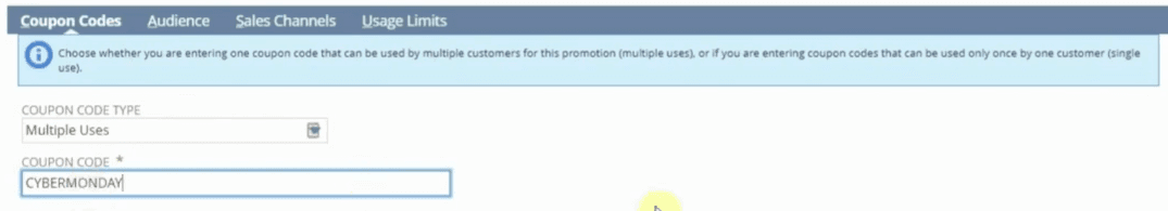 Multiple use coupon.