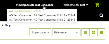 SuiteCommerce child customer impersonation.