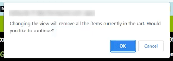 SuiteCommerce child customer impersonation warning message.