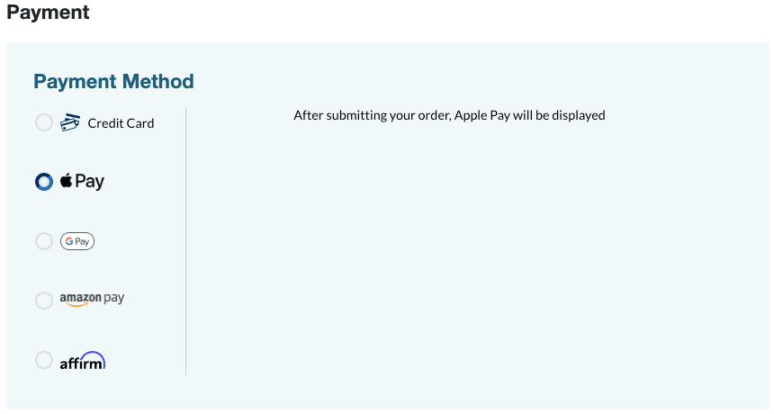 SuiteCommerce checkout payment options.