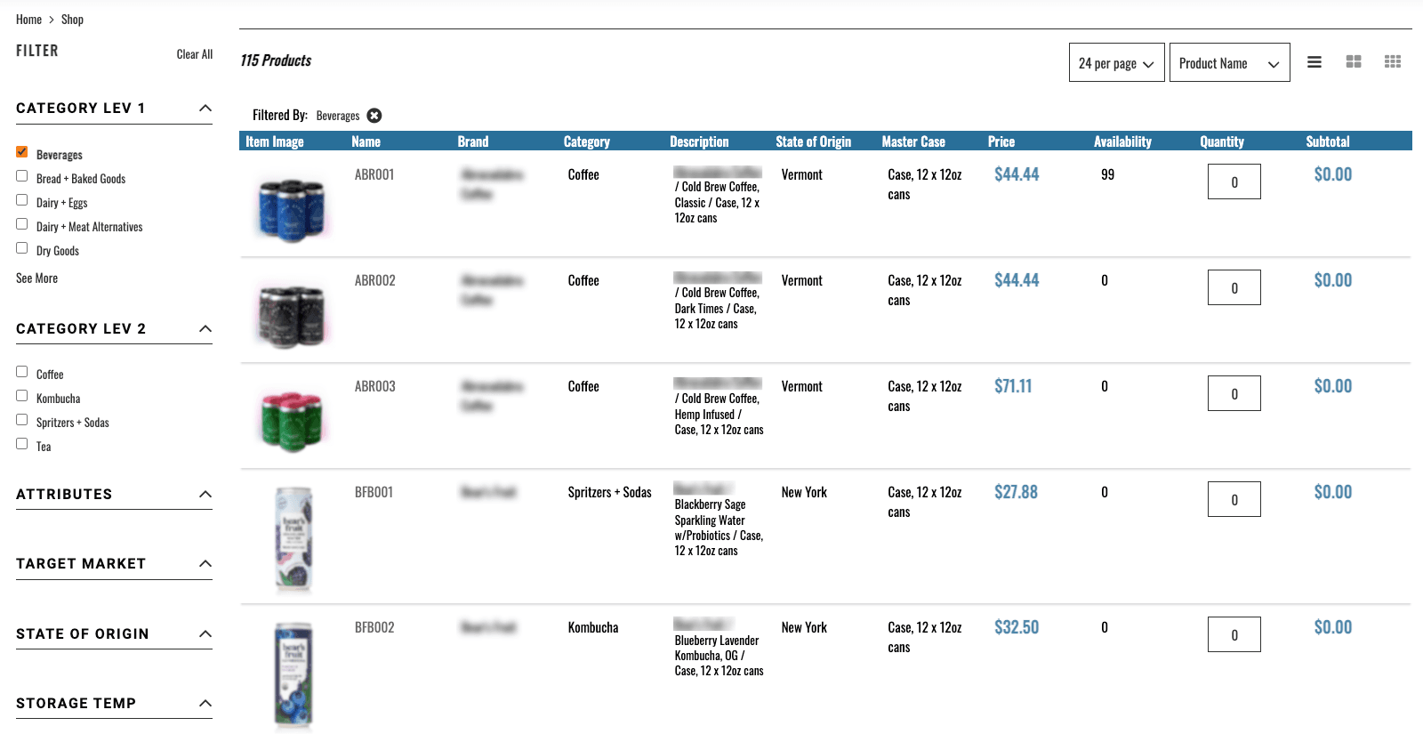 SuiteCommerce wholesale bulk order form.