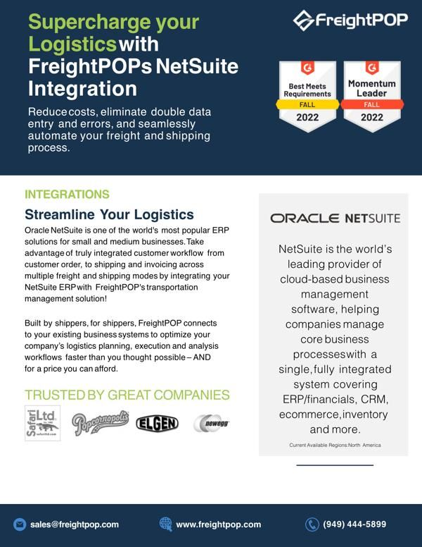 FreightPop NetSuite brochure 1.
