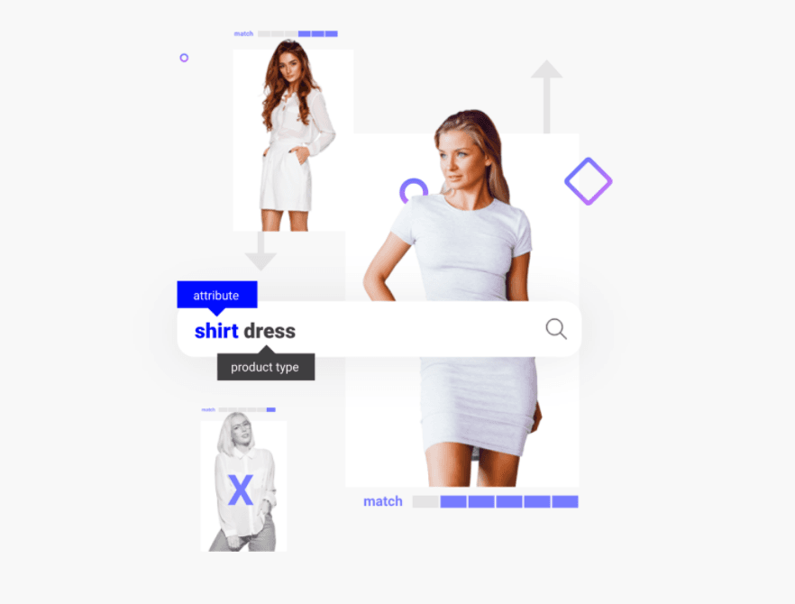 Searchspring partner product shirt dress with two different models.