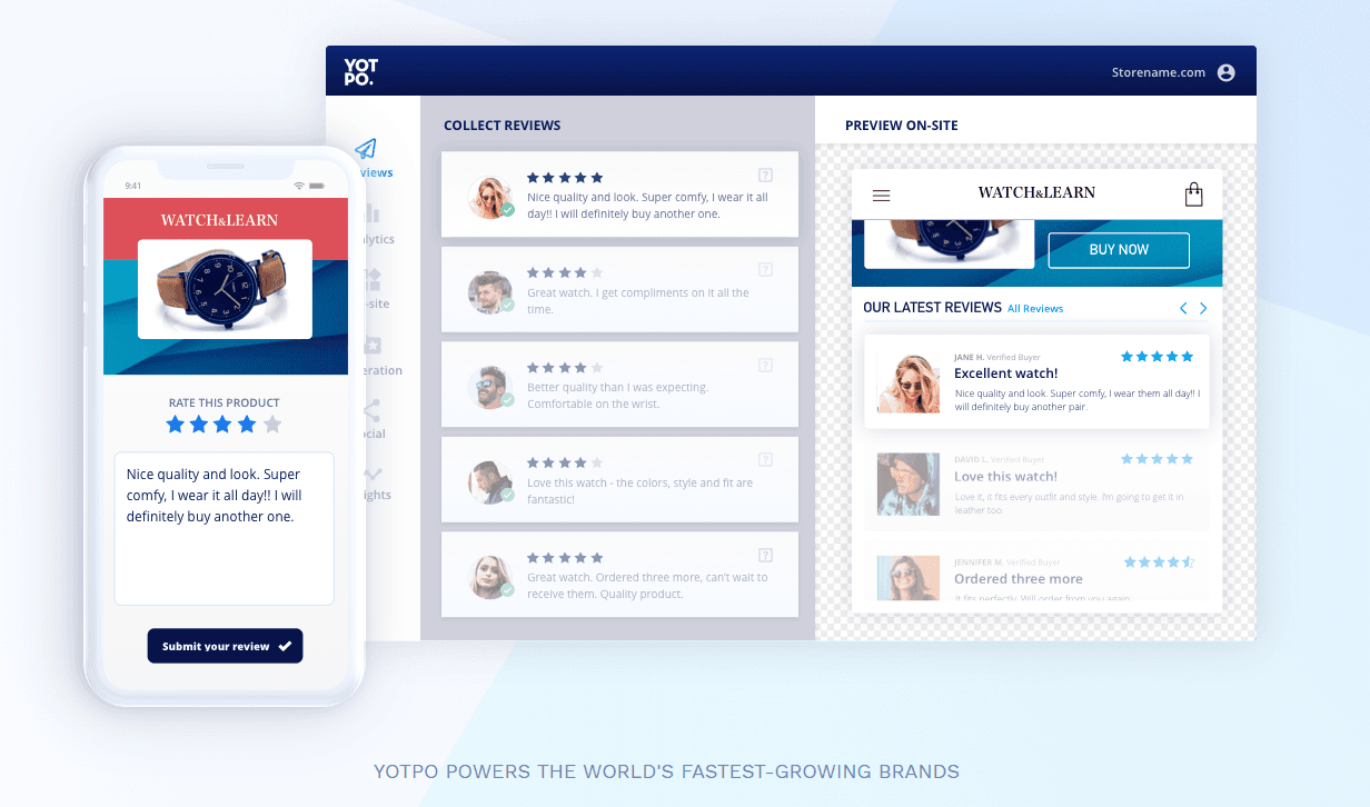 Yotpo example page.
