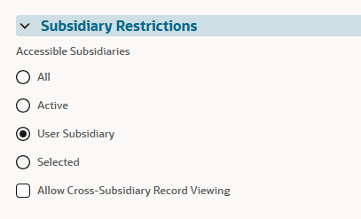 subsidiary restrictions user subsidiary