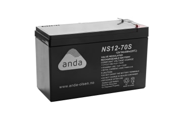 Anda AGM Batteri NS 12V  7Ah Smal Stift T1