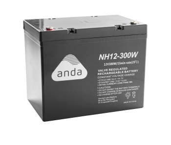 Anda AGM Batteri NH 12V  75Ah 300W Høyrate T12