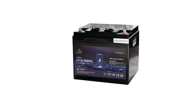 Anda Lithium Batteri 12V 50Ah Bluetooth, Heat, Canbus