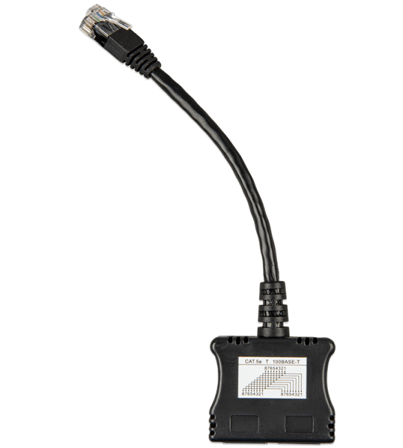 RJ45-splitter 1xRJ45 male/15cm cable/2xRJ45 female