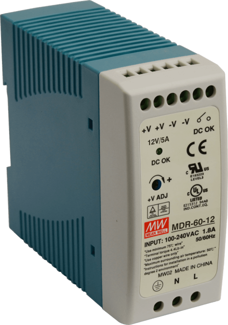 Strømforsyning 12V 5A 60W DIN