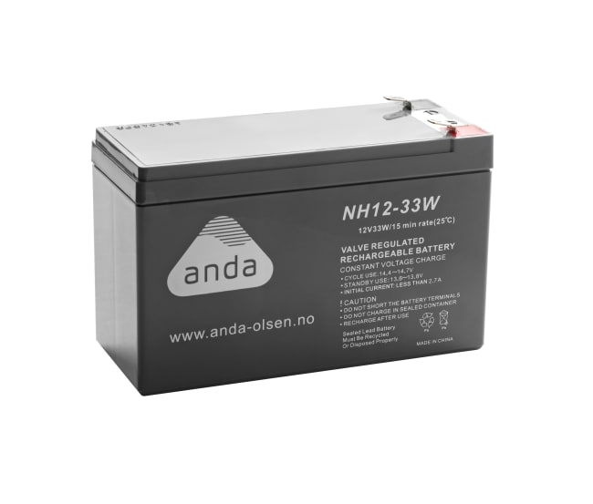 Anda AGM Batteri NH 12V   8Ah 33W Høyrate T2