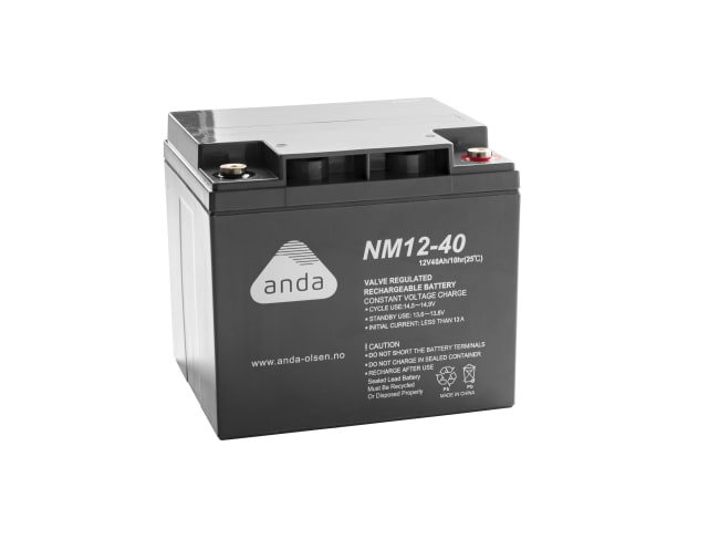 Anda AGM Batteri NM 12V  40Ah T12