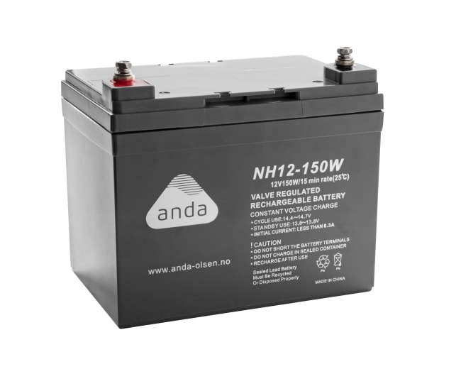 Anda AGM Batteri NH 12V  33Ah 150W Høyrate T11