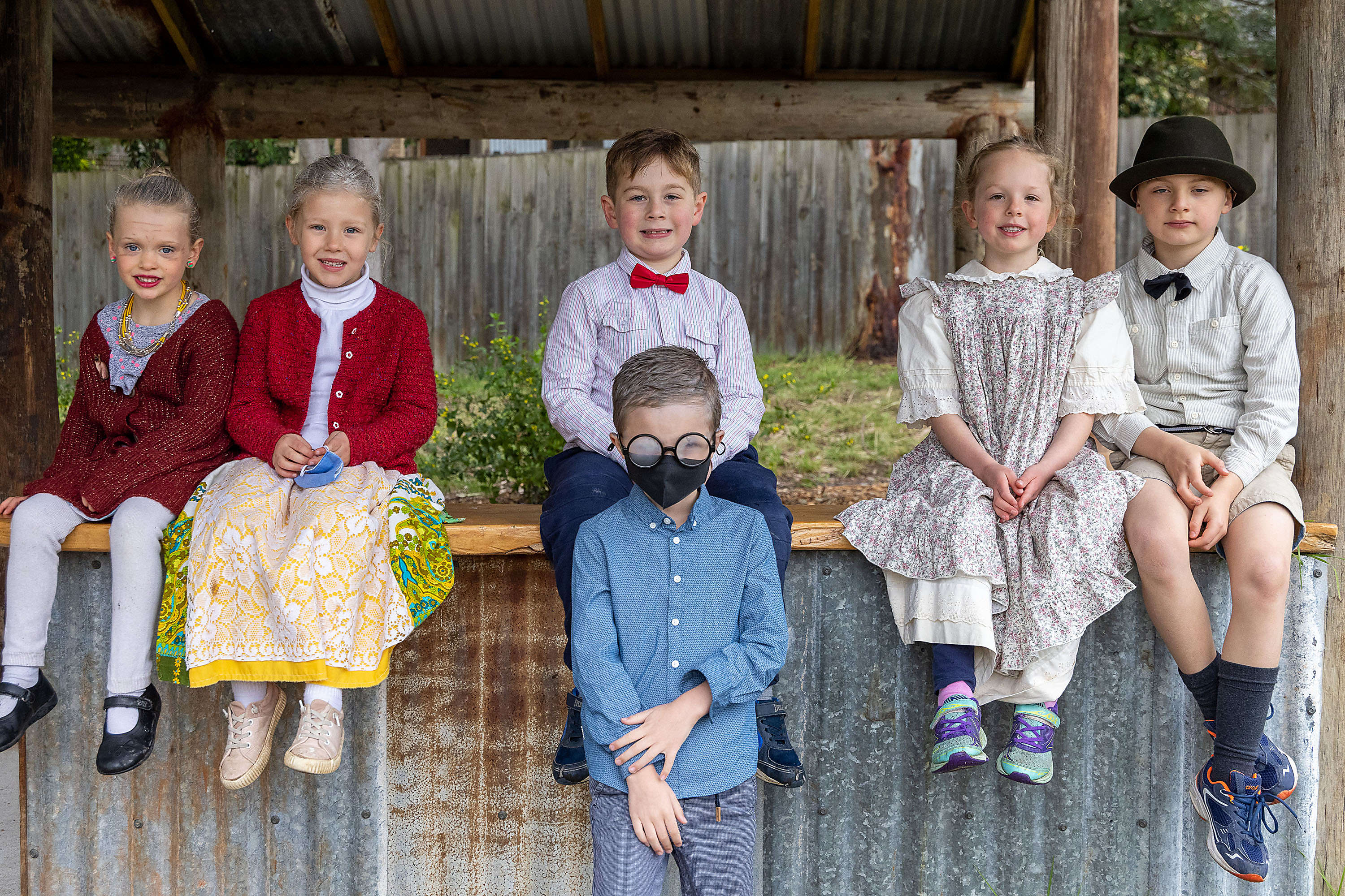 Dressed up for their 100th day of school