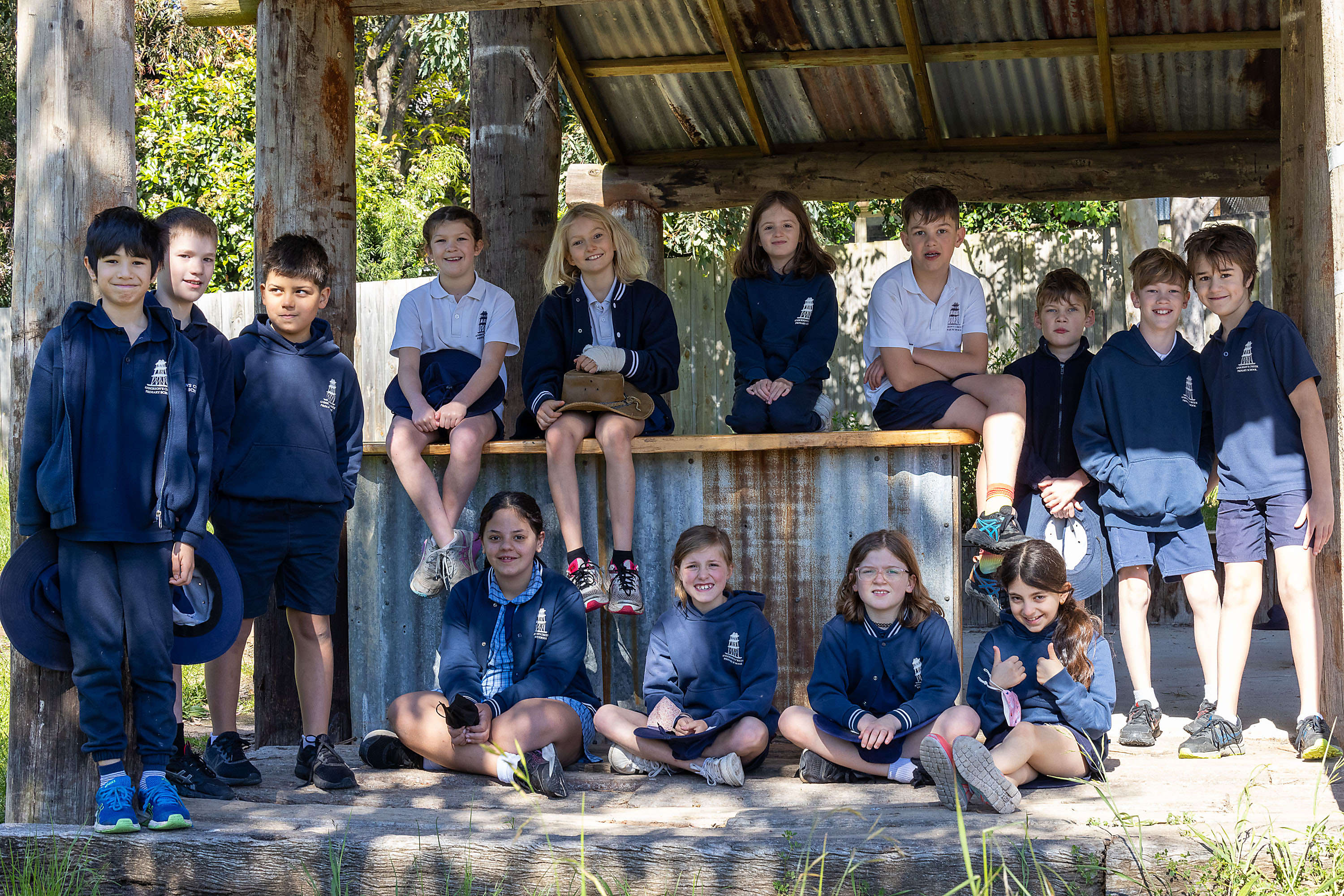 Students at the Learning Shack
