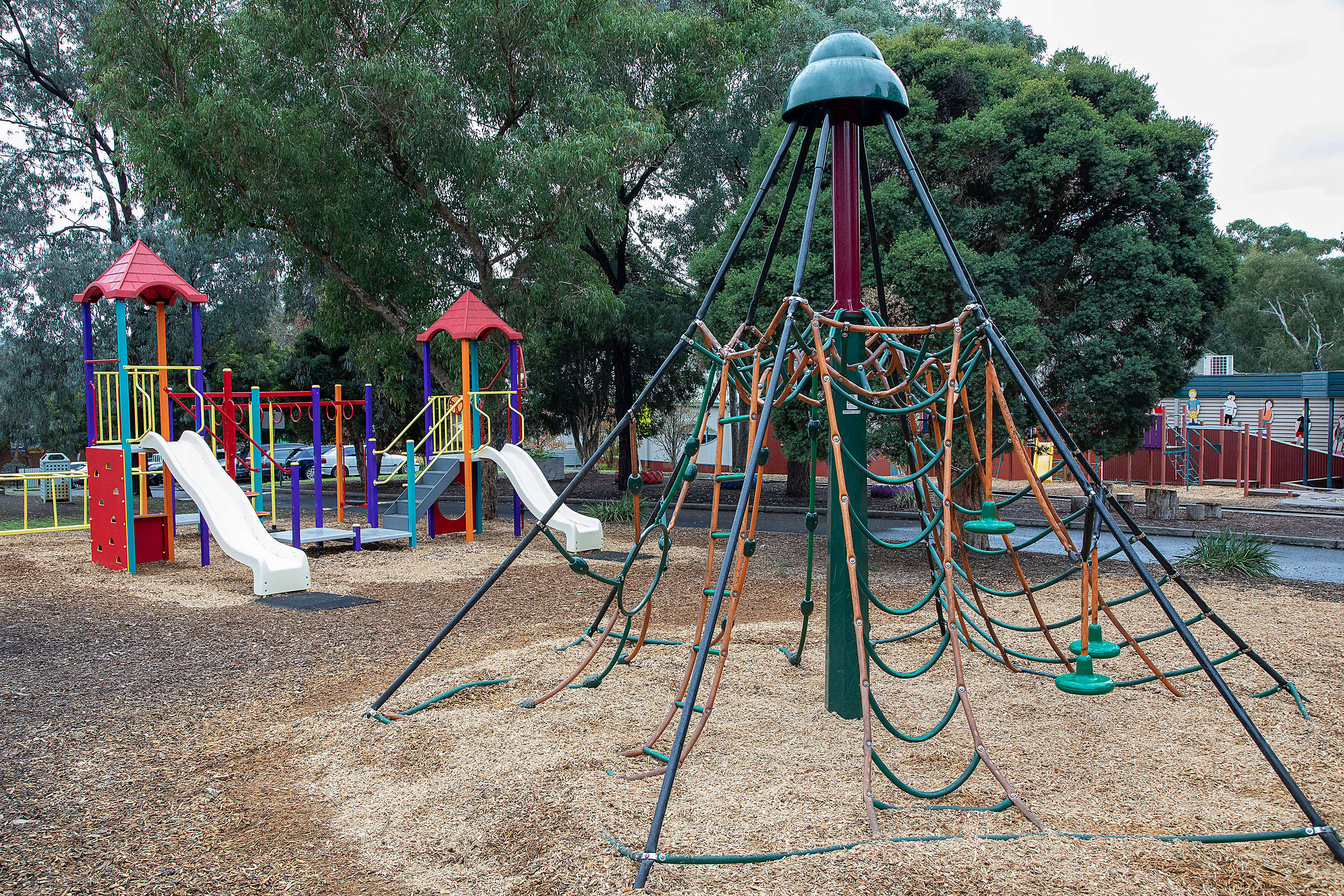 Spider and playground slides