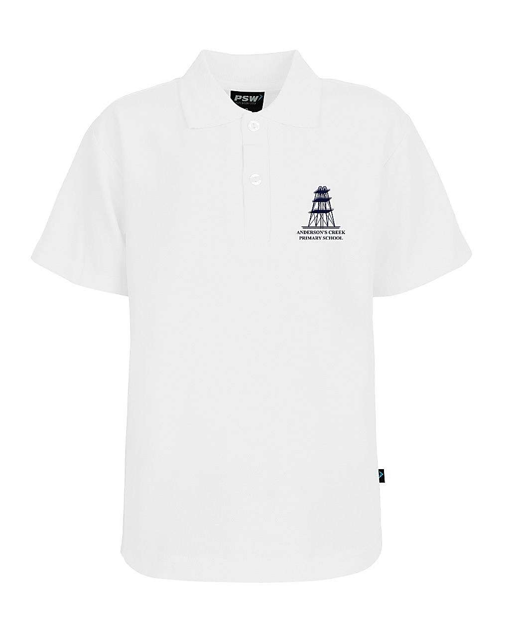 White short-sleeve polo