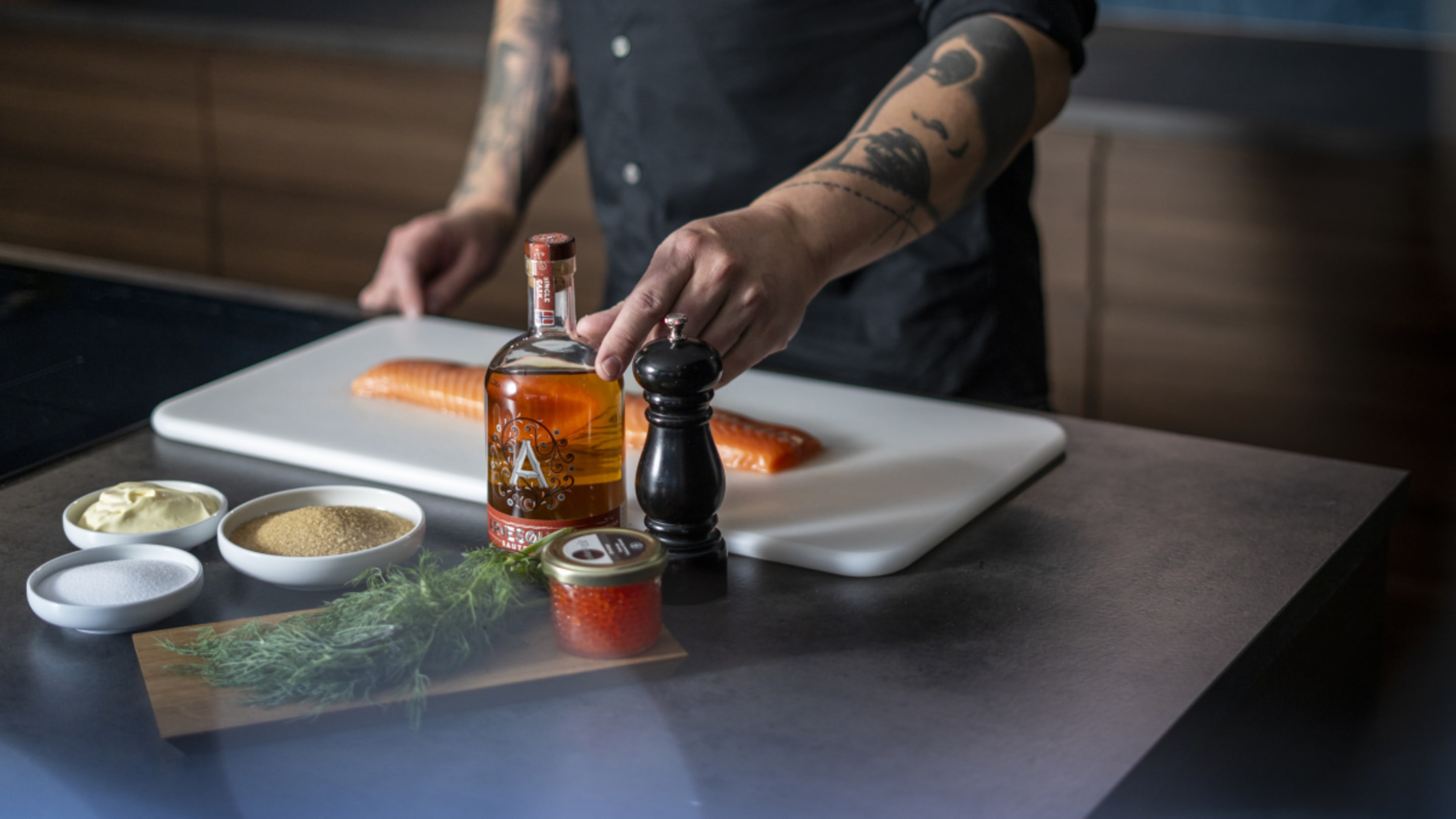 Gravlax from Andfjord Salmon with Norwegian aquavit