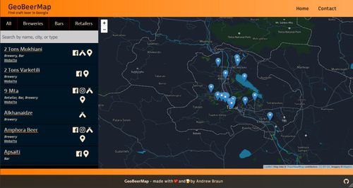 Screenshot of GeoBeerMap