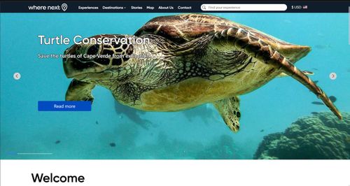 Screenshot of WhereNext Experiences