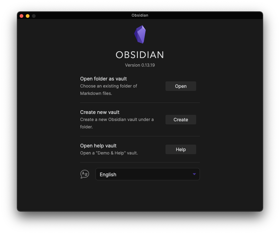 Obsidian Splash Screen