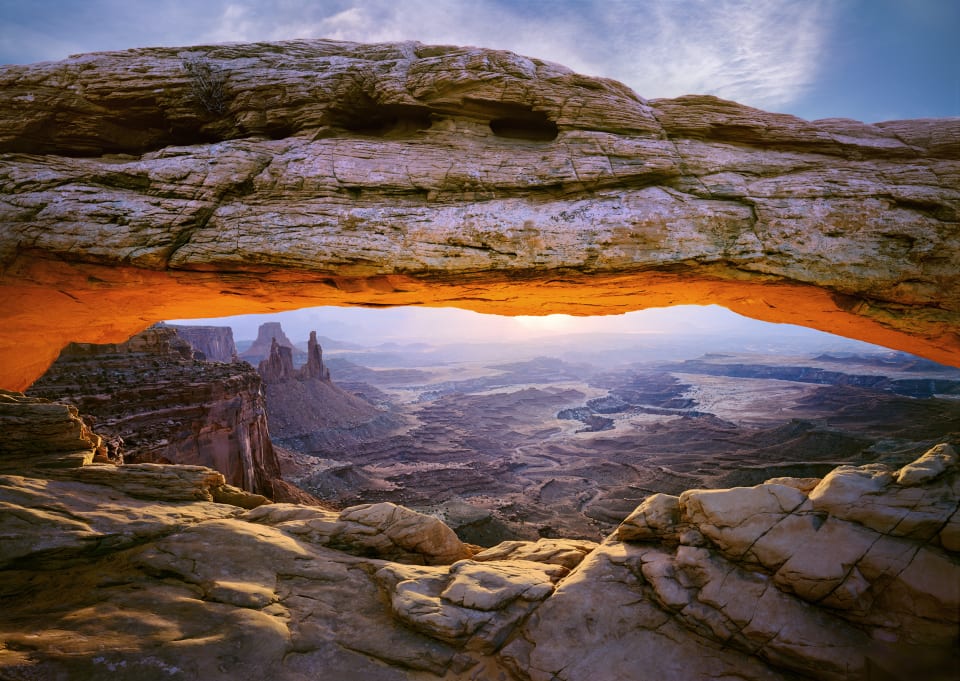 Fine art print displayed in a modern living room