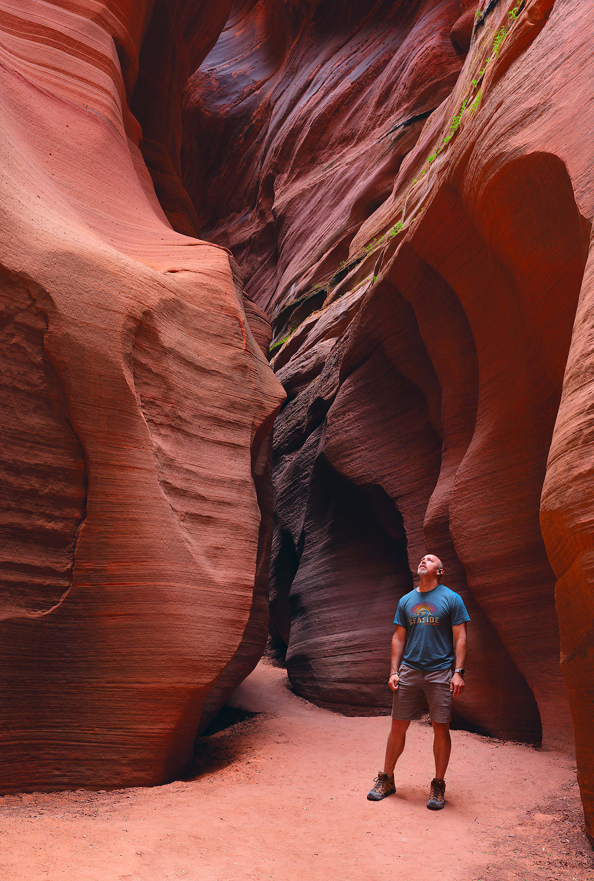 Andrew Morrill, wilderness photographer, self-portrait in Buckskin Gulch slot canyon. | Andrew Morrill Photography