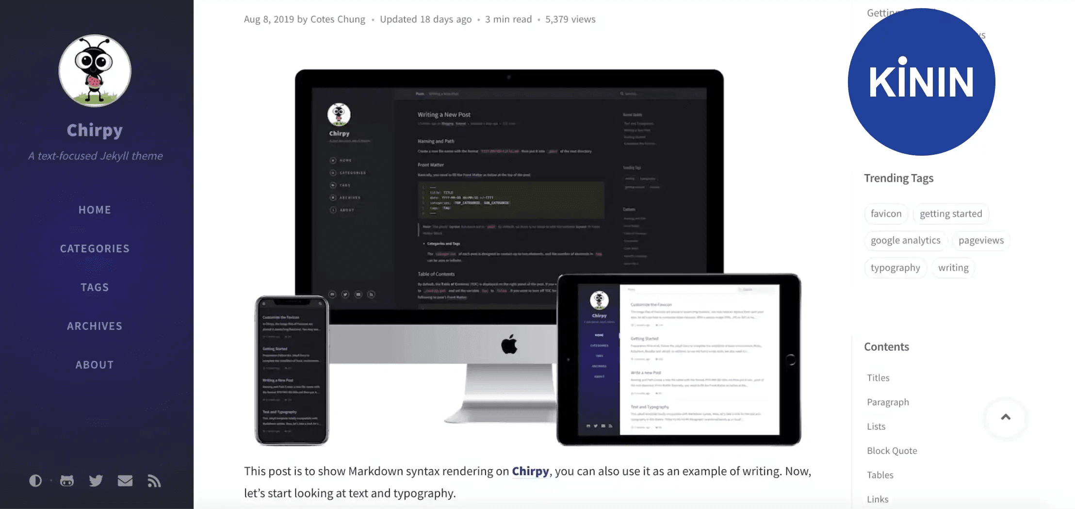 jekyll chirpy theme how to use
