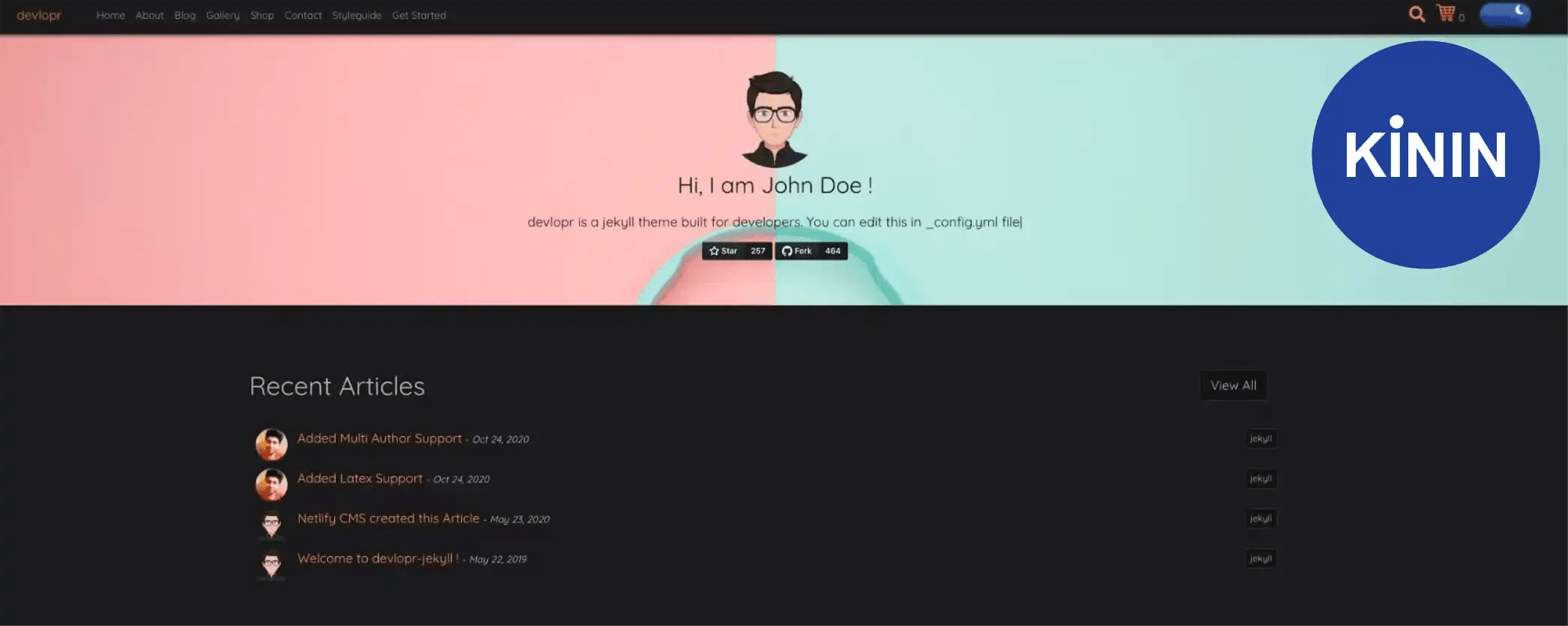 template jekyll devlopr