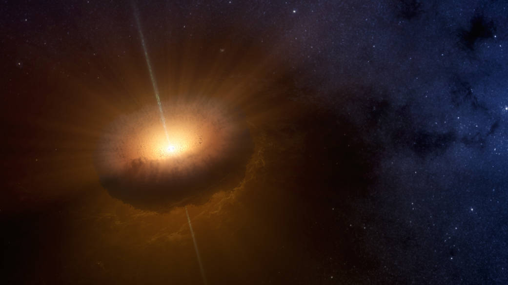 Artist’s concept shows an unusual celestial object called CX330