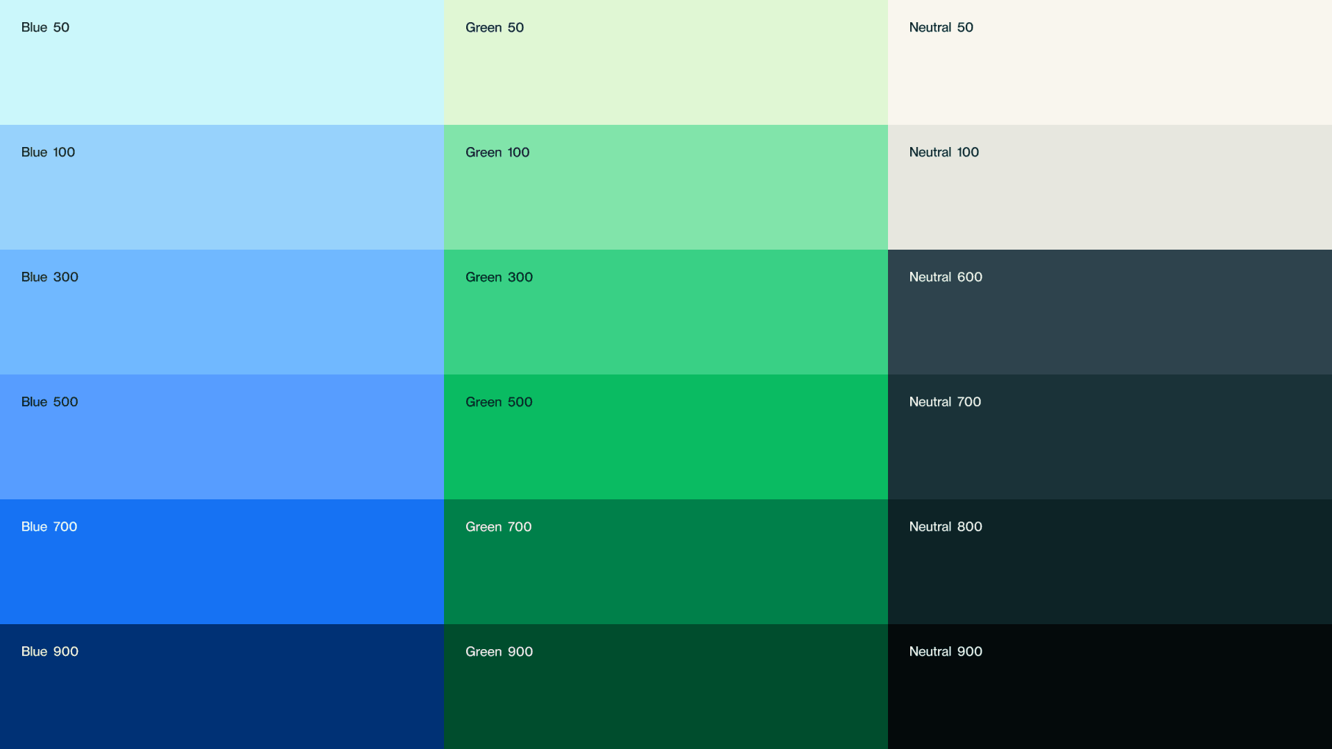 Primary color palette