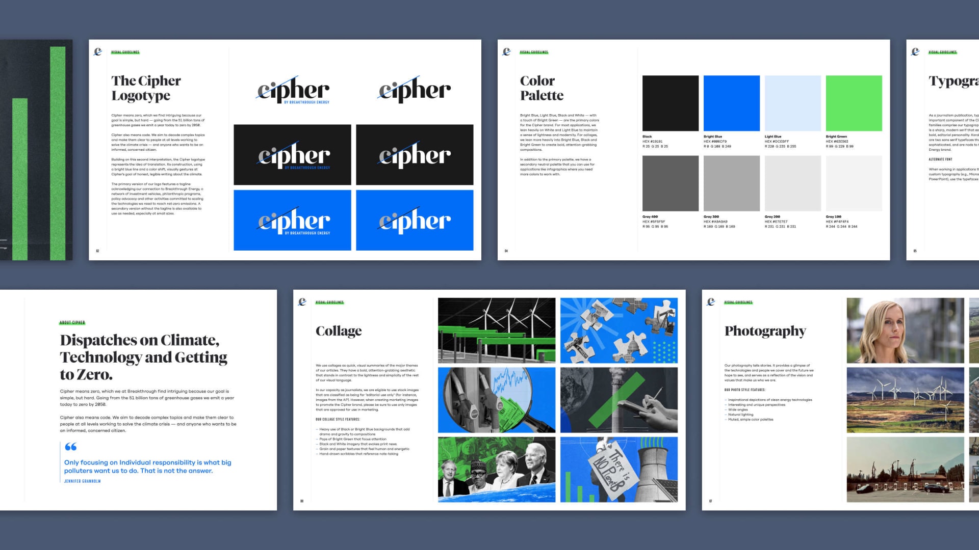 Original brand identity guidelines for Cipher, designed in 2021