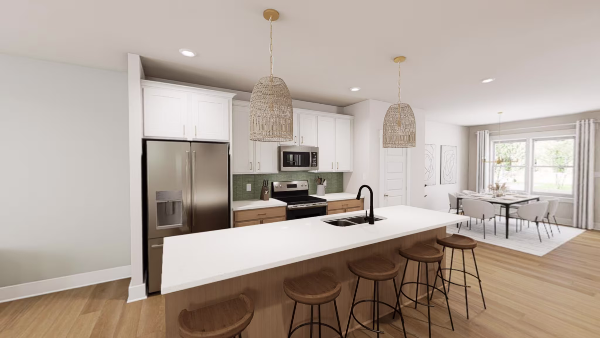 Virtual rendering of Bougie Boho kitchen