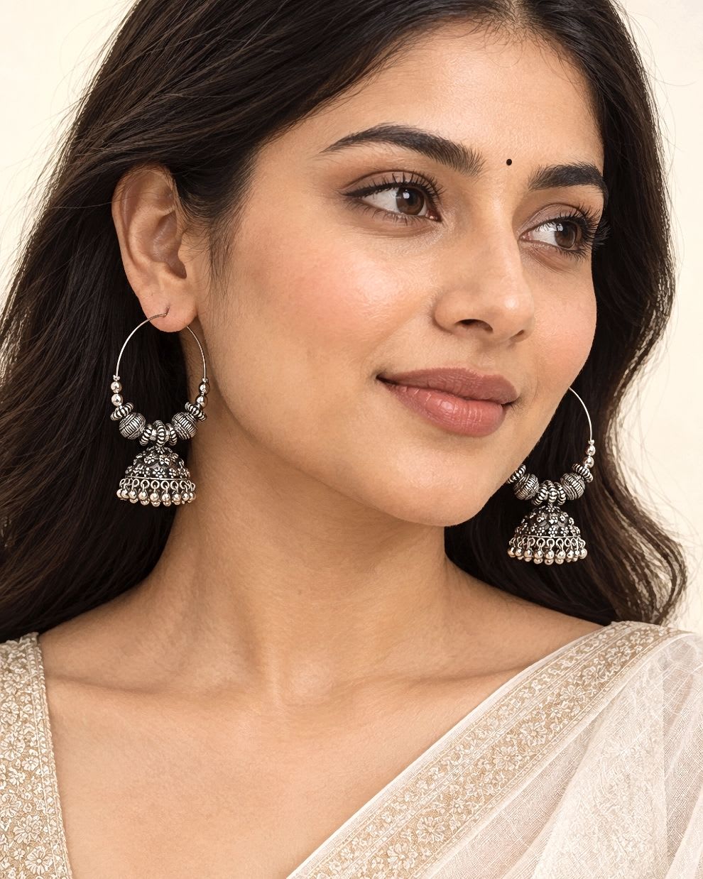 Zoya Oxidised Jhumkas