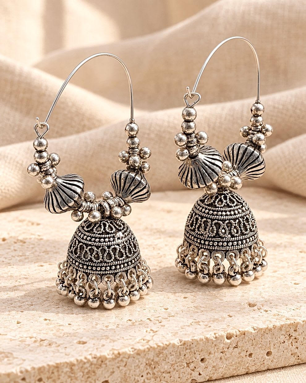 Meher Oxidised Jhumkas