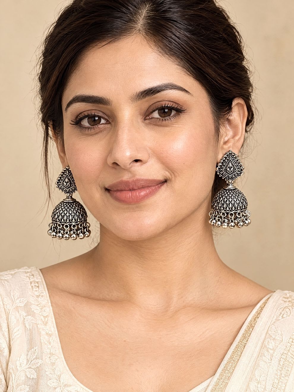 Rhea Oxidised Jhumkas