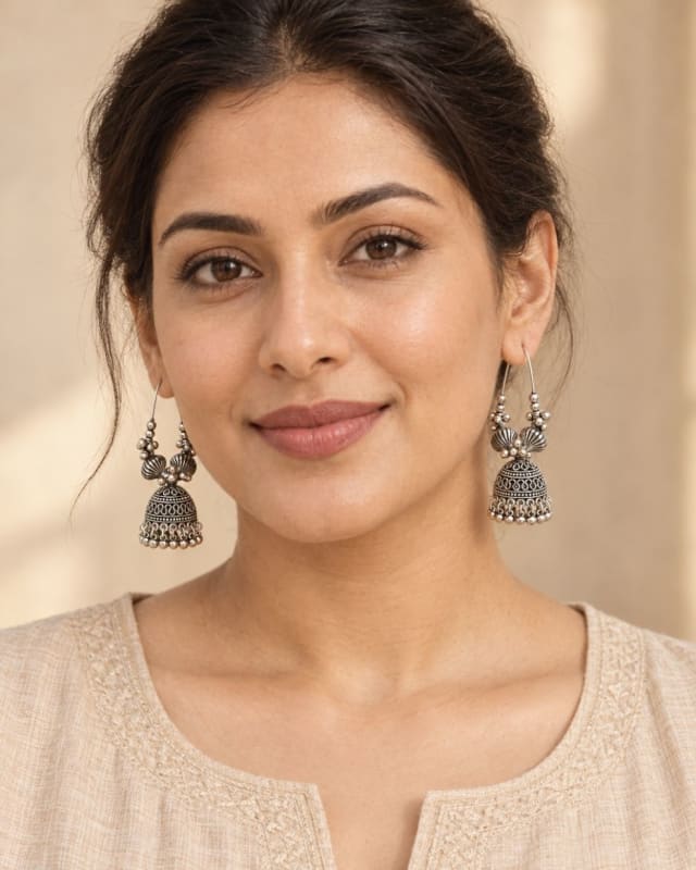 Meher Oxidised Jhumkas
