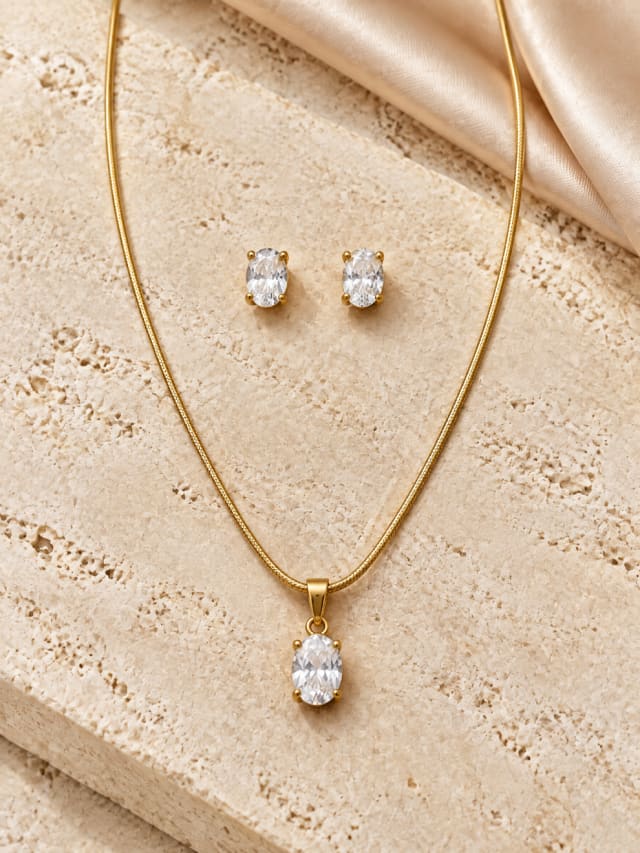 Anti Tarnish Crystal Necklace