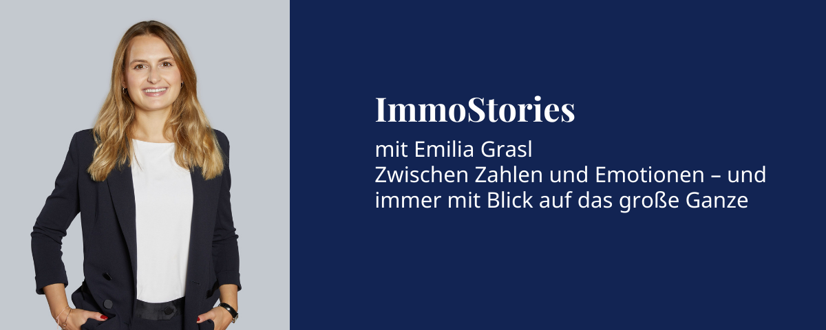 Beitrags Bild: ImmoStories mit Emilia Grasl - zwischen Zahlen und Emotionen 