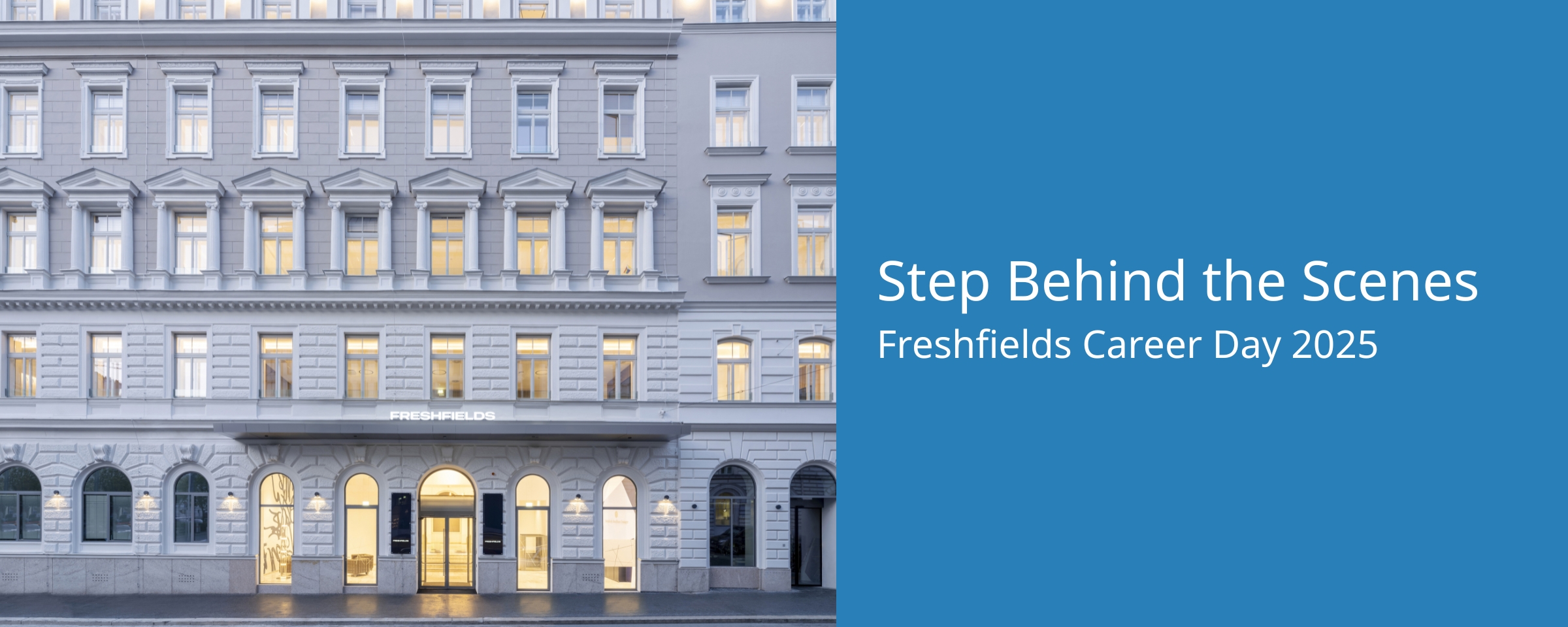 Beitrags Bild: Interview zu "Step Behind the Scenes - Freshfields Career Day 2025"