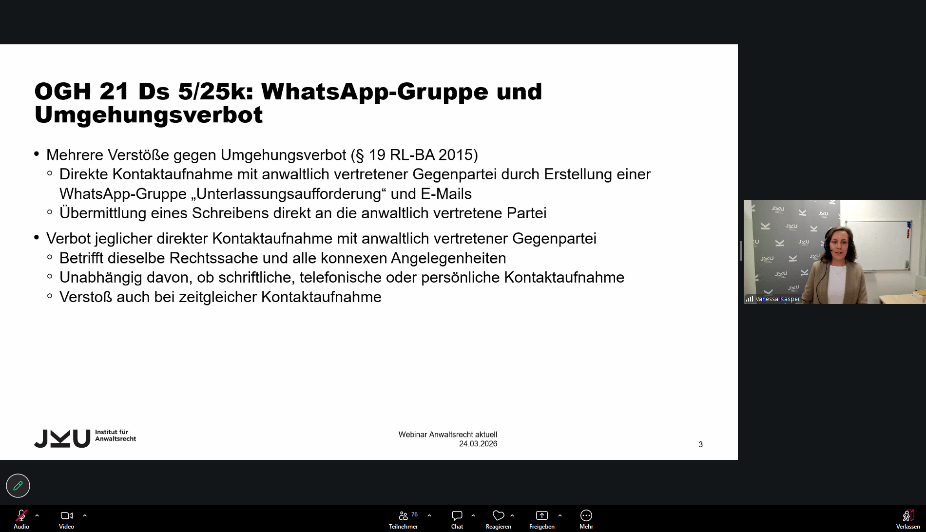 IAR-Webinar am 24.03.2026 - Besitzschutz und Judikaturüberblick