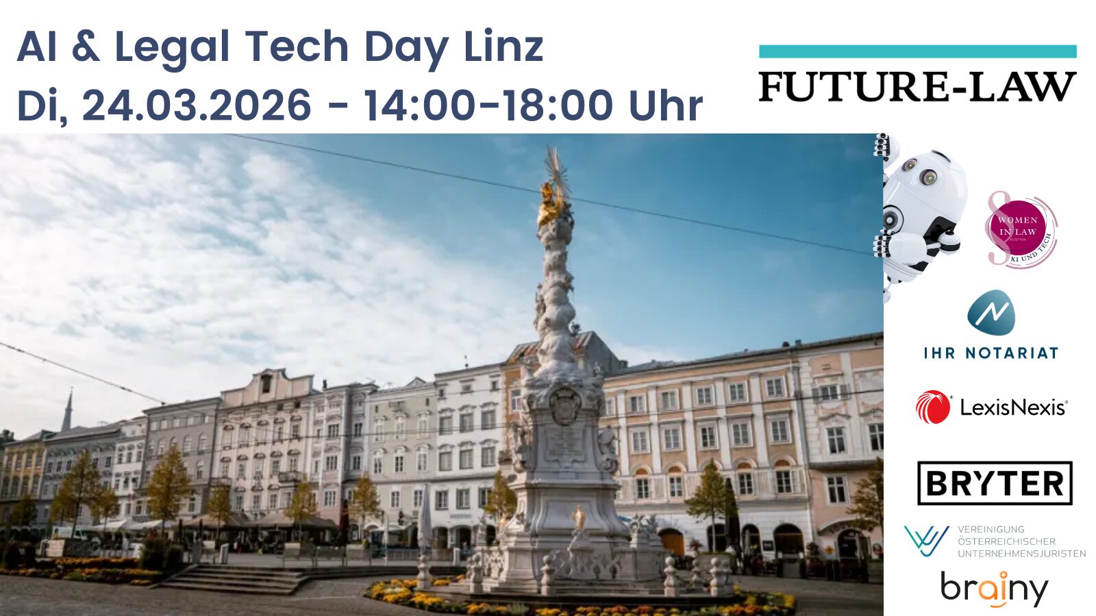 Titelbild der Veranstaltung: AI & Legal Tech Day Linz